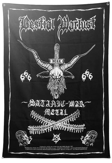 bestial war metal fabric wall flag|Bestial Warlust Giant Flag Poster Banner NWN Black Death .